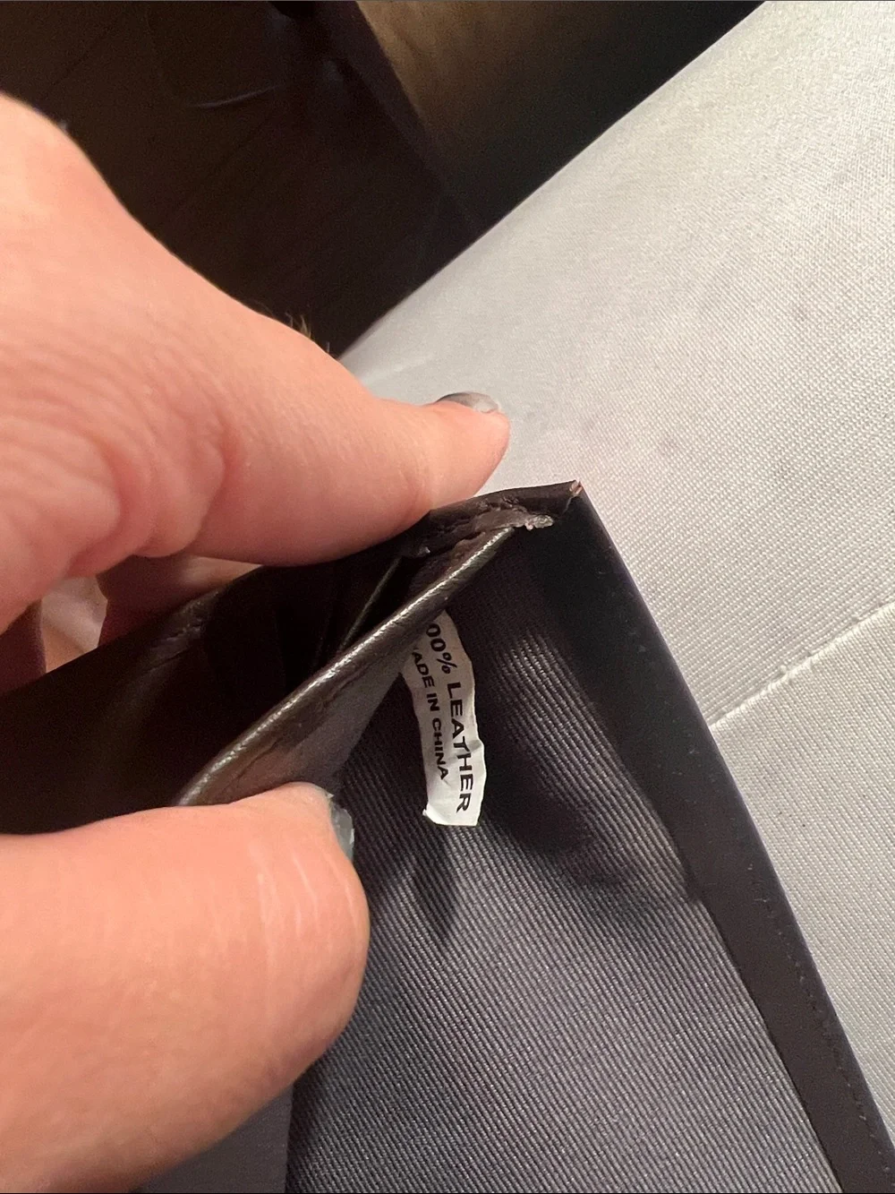 Calvin Klein Dark Brown Leather Bi-Fold Wallet